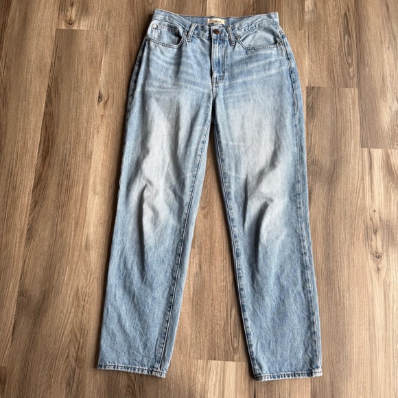Madewell The Slouchy Boyjean Light Wash High Rise Straight Leg Denim Jeans 26 - Picture 2 of 7